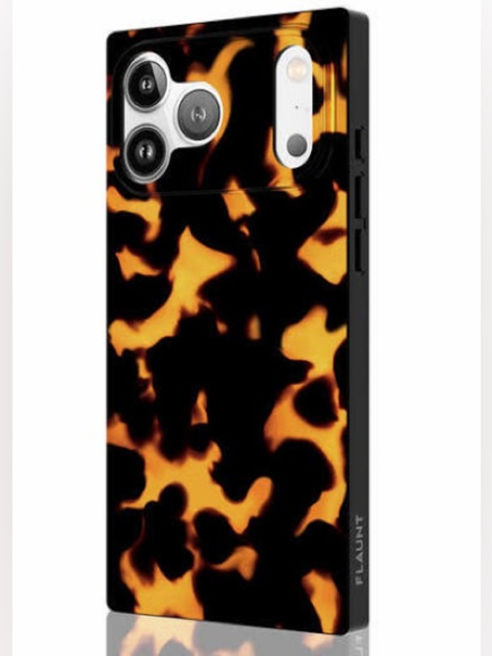 FLAUNT Square Tortoiseshell Pattern Phone Case with MagSafe for iPhone 17 Pro